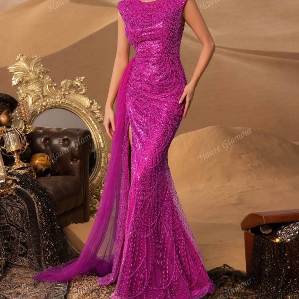 Elegant Pink Evening Gown
